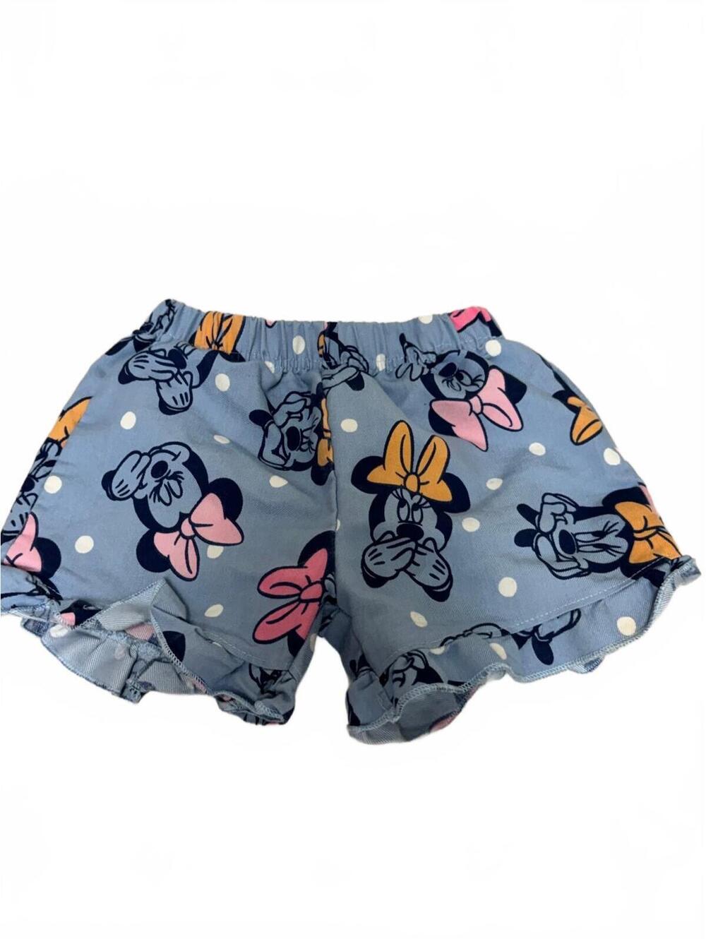 Disney Junior Minnie Mouse Ruffle Shorts Blue Girls Size 4T